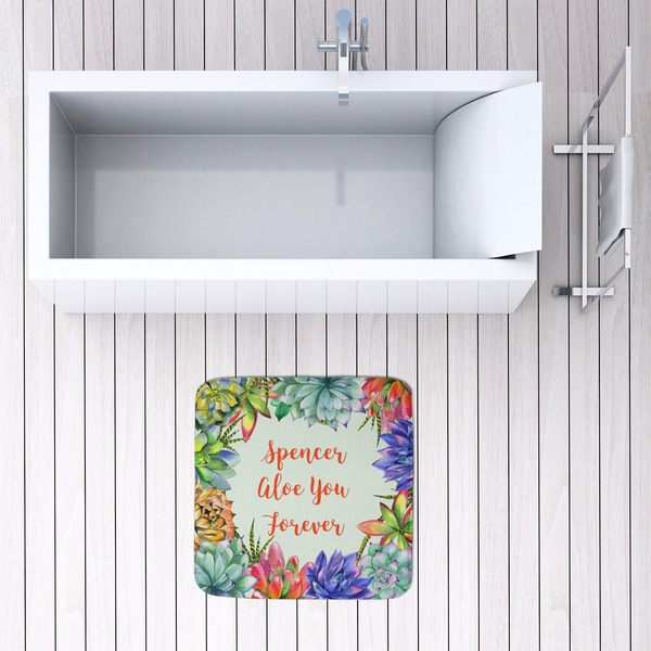 Succulents 48x48 Foam Memory Mat - LIFESTYLE