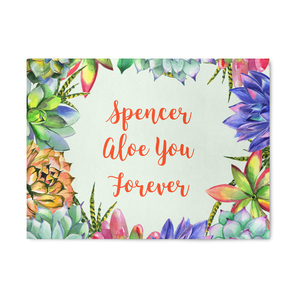 Custom Succulents 5' x 7' Patio Rug (Personalized)