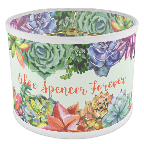 Succulents 8" Drum Lampshade - ANGLE Poly-Film
