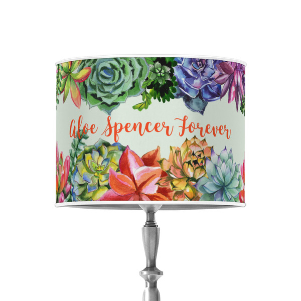 Custom Succulents 8" Drum Lamp Shade - Poly-film (Personalized)
