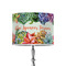 Succulents 8" Drum Lampshade - ON STAND (Poly Film)