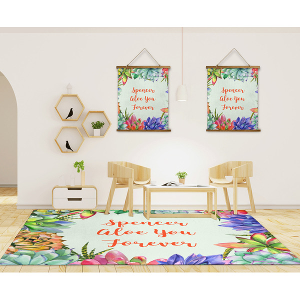 Succulents 8'x10' Indoor Area Rugs - IN CONTEXT