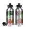 Succulents Aluminum Water Bottle - Front and Back