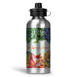Succulents Water Bottles - 20 oz - Aluminum (Personalized)