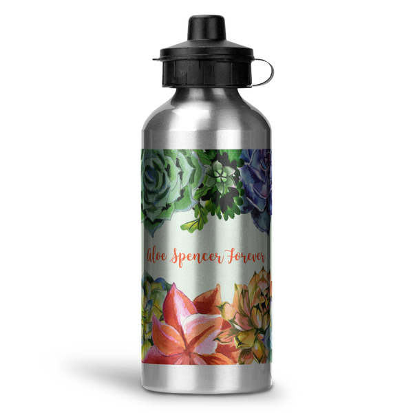 Custom Succulents Water Bottles - 20 oz - Aluminum (Personalized)
