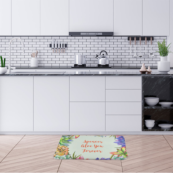 Succulents Anti-Fatigue Kitchen Mats - LIFESTYLE