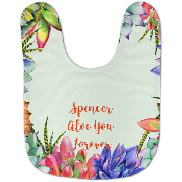 Succulents Baby Bib - AFT flat