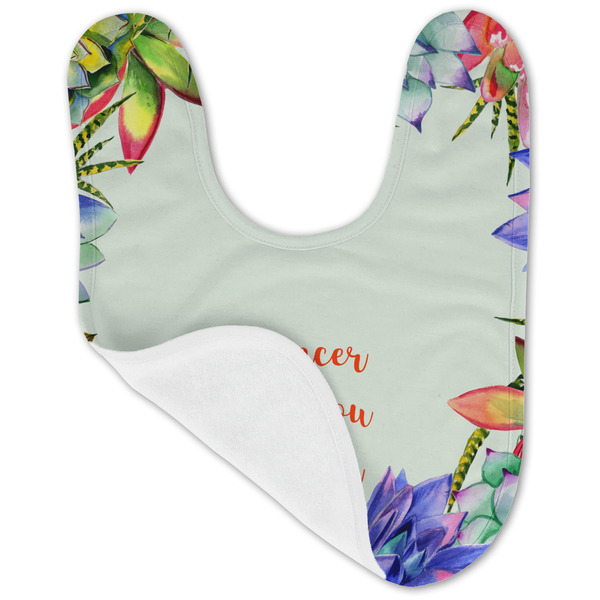 Succulents Baby Bib - AFT folded
