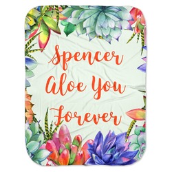 Succulents Baby Swaddling Blanket (Personalized)