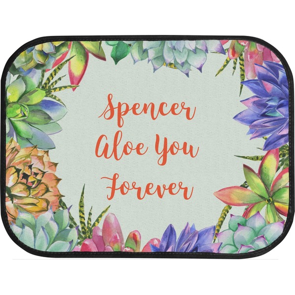 Succulents Back Seat Car Mat