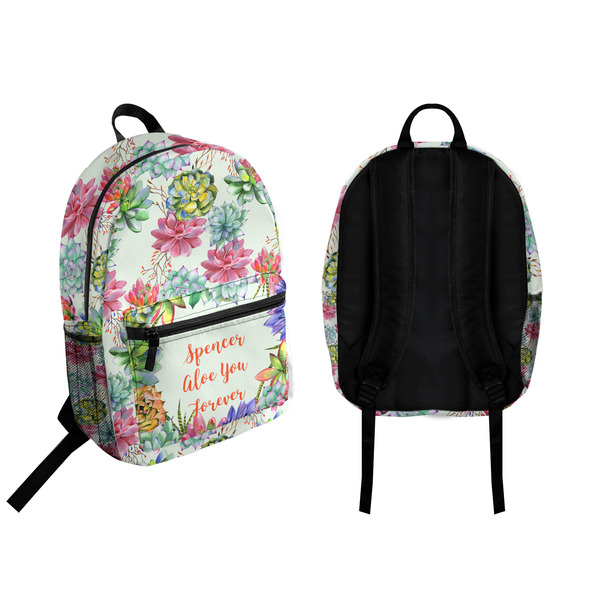 Succulents Backpack front and back - Apvl