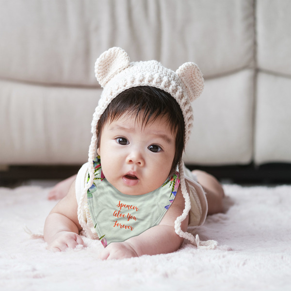 Succulents Bandana Bib - (Lifestyle 2 girl)