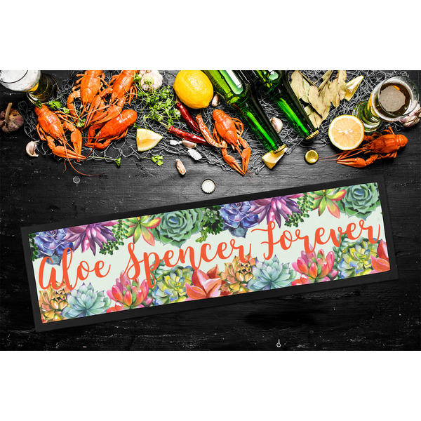 Succulents Bar Mat - Large - LIFESTYLE
