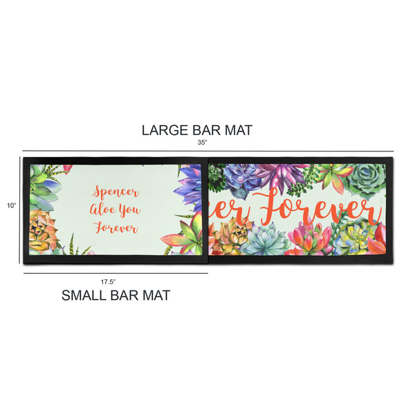 Succulents Bar Mats - Sizing Chart