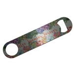 Succulents Bar Bottle Opener - Silver w/ Name or Text