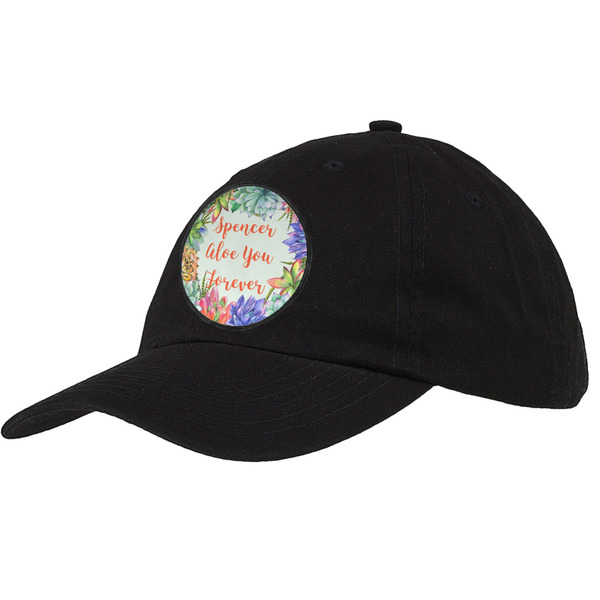 Custom Succulents Baseball Cap - Black (Personalized)