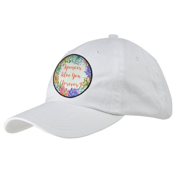 Custom Succulents Baseball Cap - White (Personalized)