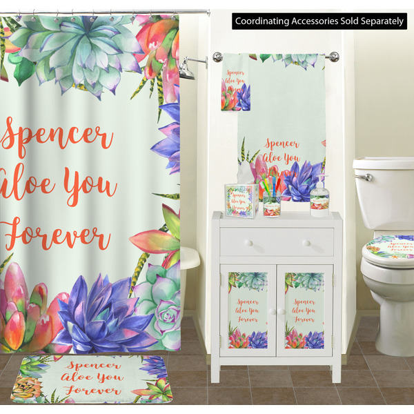 Succulents Bathroom Scene