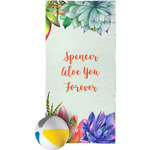 Succulents Beach Towel (Personalized)
