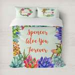 Succulents Duvet Cover (Personalized)