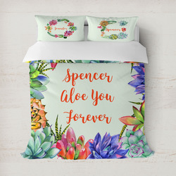 Succulents Duvet Cover (Personalized)