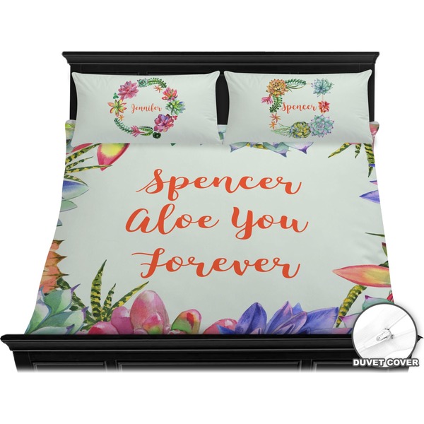 Succulents Bedding Set (King) - Duvet