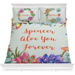 Succulents Comforter Set - Full / Queen (Personalized)