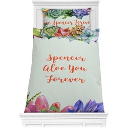 Succulents Comforter Set - Twin XL (Personalized)