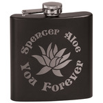 Succulents Black Flask Set (Personalized)