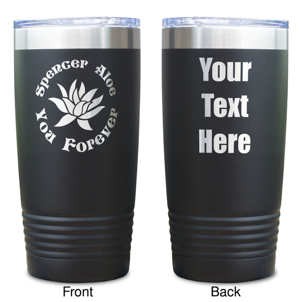 Succulents Black Polar Camel Tumbler - 20oz - Double Sided  - Approval