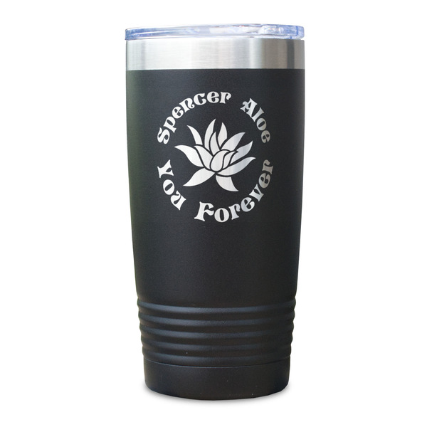 Succulents Black Polar Camel Tumbler - 20oz - Single Sided - Approval