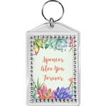Succulents Bling Keychain (Personalized)