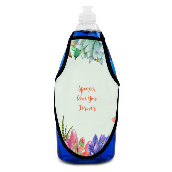 Succulents Bottle Apron - Soap - FRONT