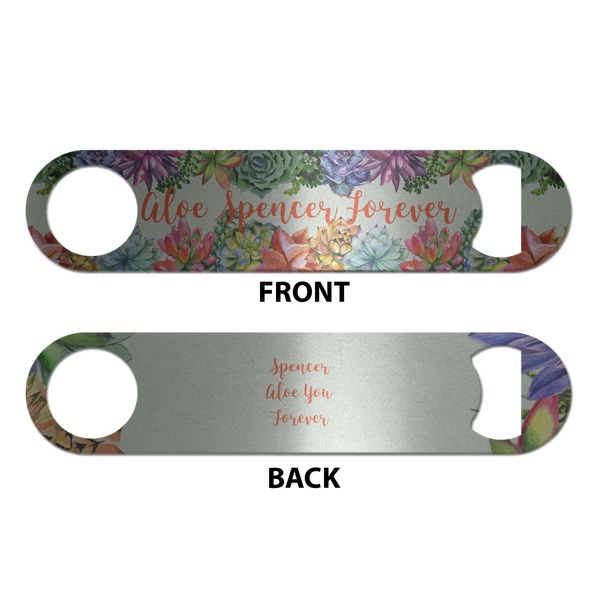 Succulents Bottle Opener - Front & Back