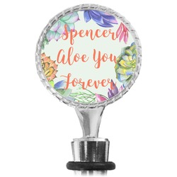 Succulents Wine Bottle Stopper (Personalized)
