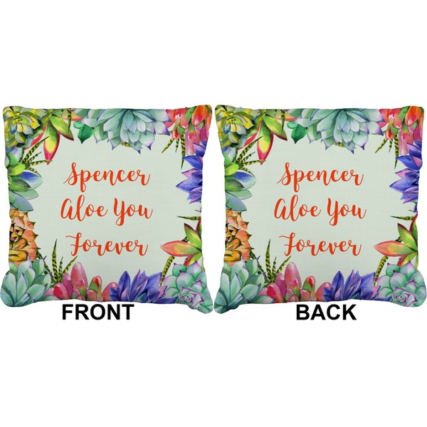 Succulents Burlap Pillow Approval
