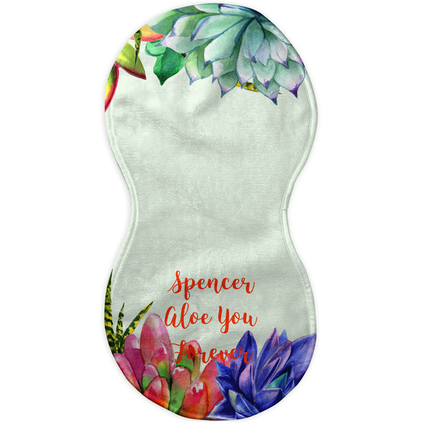 Succulents Burp Peanut Shaped Flat