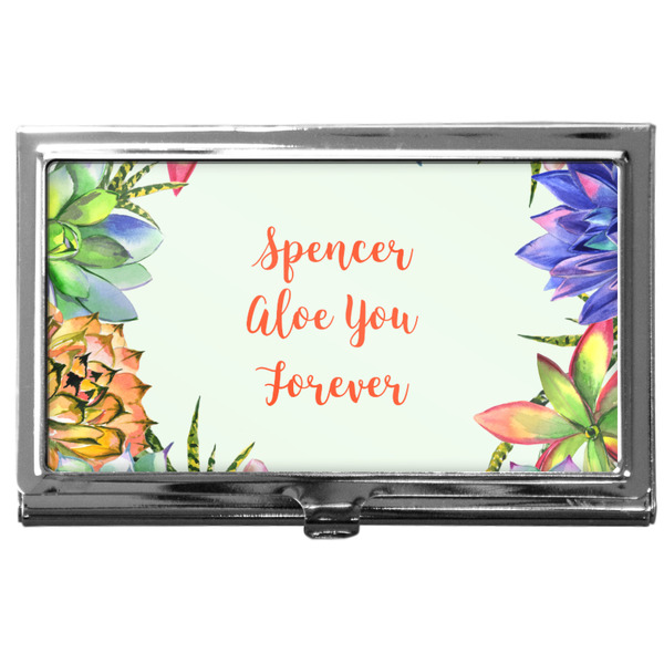 Custom Succulents Business Card Case