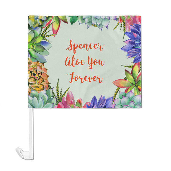 Succulents Car Flag - Large - FRONT