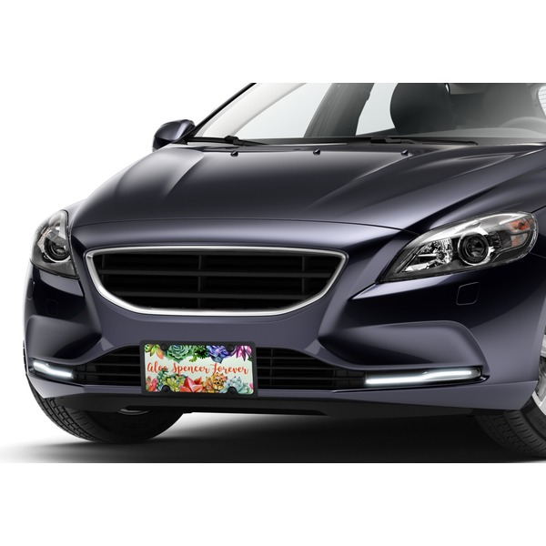 Succulents Car License Plate Lifestyle