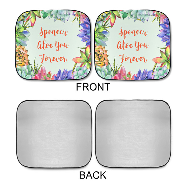 Succulents Car Sun Shades - APPROVAL