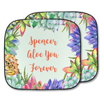 Succulents Car Sun Shade - Two Piece (Personalized)