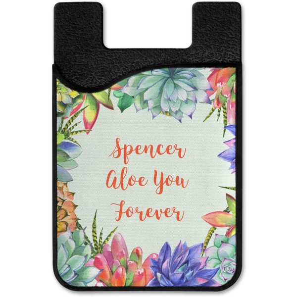 Succulents Cell Phone Credit Card Holder