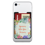 Succulents 2-in-1 Cell Phone Credit Card Holder & Screen Cleaner (Personalized)