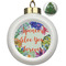 Succulents Ceramic Ball Ornament - Christmas Tree (Personalized)