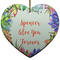 Succulents Heart Ceramic Ornament w/ Name or Text