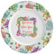 Succulents Ceramic Dinner Plates (Set of 4) (Personalized)