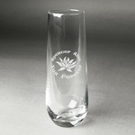 Succulents Champagne Flute - Stemless Engraved (Personalized)
