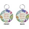 Succulents Circle Keychain (Front + Back)