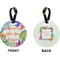 Succulents Circle Luggage Tag (Front + Back)